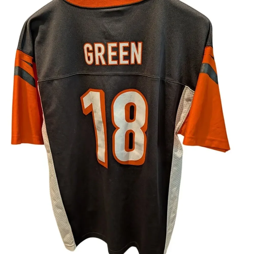 AJ Green Cincinnati Bengals #18 NFL Jersey Youth XL 18/20 Black Orange